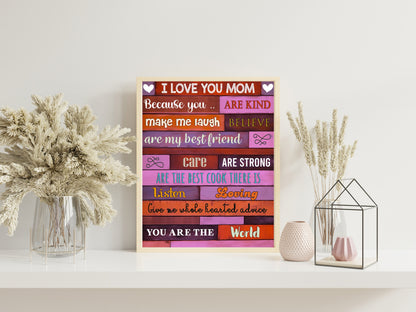 Mom Print, Mother Appreciation Print, Mother’s Day