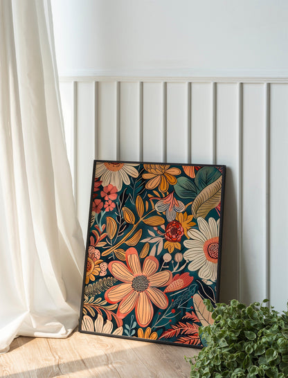 Oil Painting Art Print Of Flowers, Flower Art Print, Fresh Flowers Art Print, Flower Wall Decor