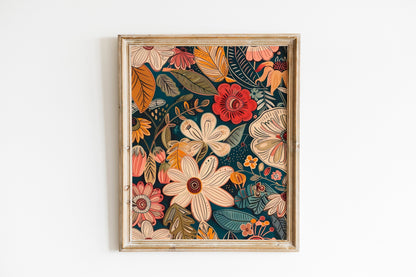 Oil Painting Art Print Of Flowers, Flower Art Print, Fresh Flowers Art Print, Flower Wall Decor