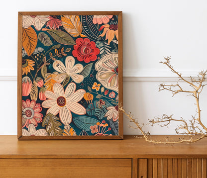 Oil Painting Art Print Of Flowers, Flower Art Print, Fresh Flowers Art Print, Flower Wall Decor