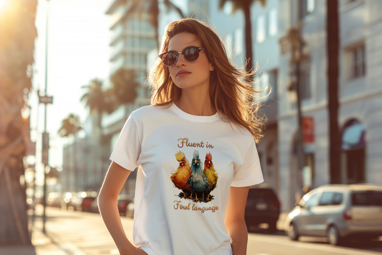 Fluent In Fowl Language, Funny T-Shirt