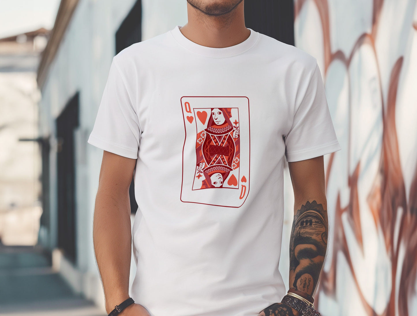 Queen Of Hearts Red Girly Card T-Shirt