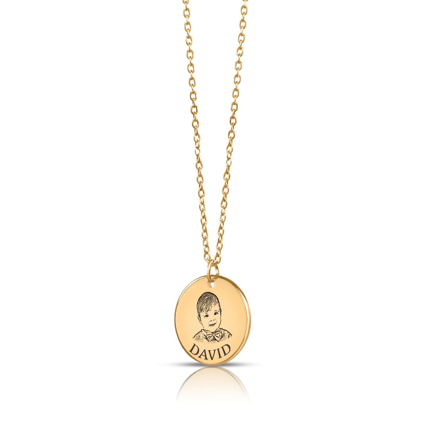 customize baby portrait on necklace