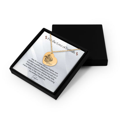 heart shape pet portrait necklace | custom pet necklace | personalized pet jewelry gift for pet lover