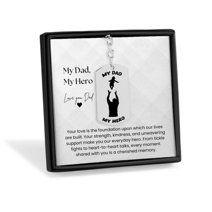 my dad, my hero keychain| fathers day gift | dad gift from child|