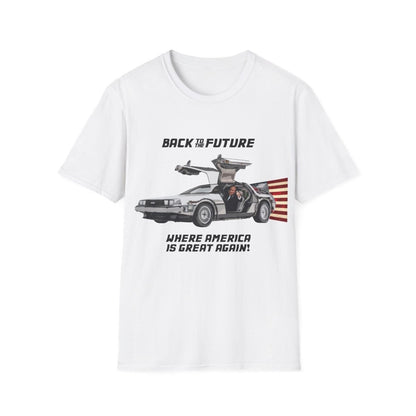Trump Back to the Future Make America Great Again Shirt, Trump in Delorean, Trump for President 2024 Shirt, Republican 2024, MAGA Shirt