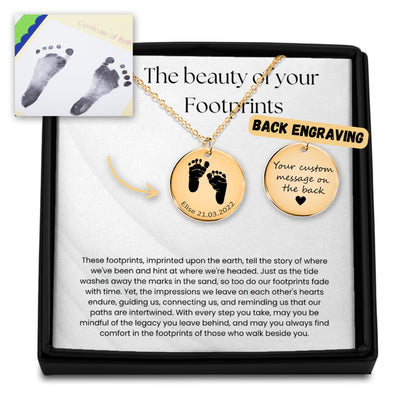 actual feet print necklace | mother's day gift | valentines day gift | personalized jewelry gift