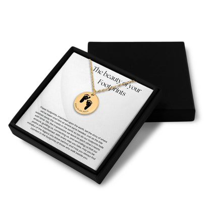 actual feet print necklace | mother's day gift | valentines day gift | personalized jewelry gift