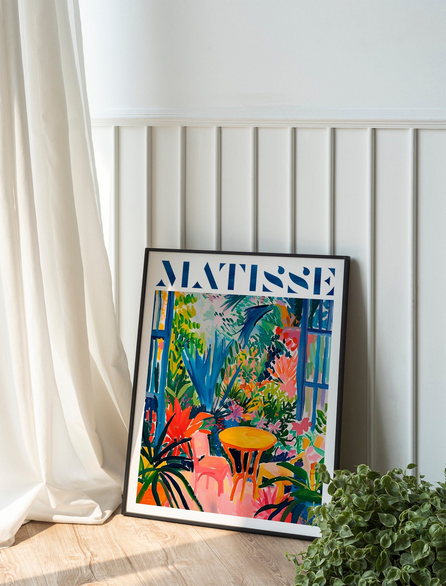 Matisse Windows With Plants Colorful Art Print