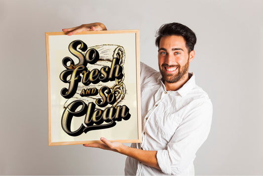 So Fresh And So Clean, Bathroom Print, Bathroom Wall Art, Bathroom Decor, Bathroom Wall Art, Shower Wall Art, Bathroom Art