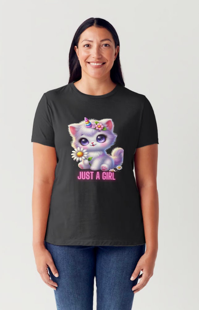 Soft girl t-shirt, Soft girl era, Kitten shirt, Kitty unicorn shirt, Kawaii Cat, Gift for her, Girly shirt, Meme Shirt,