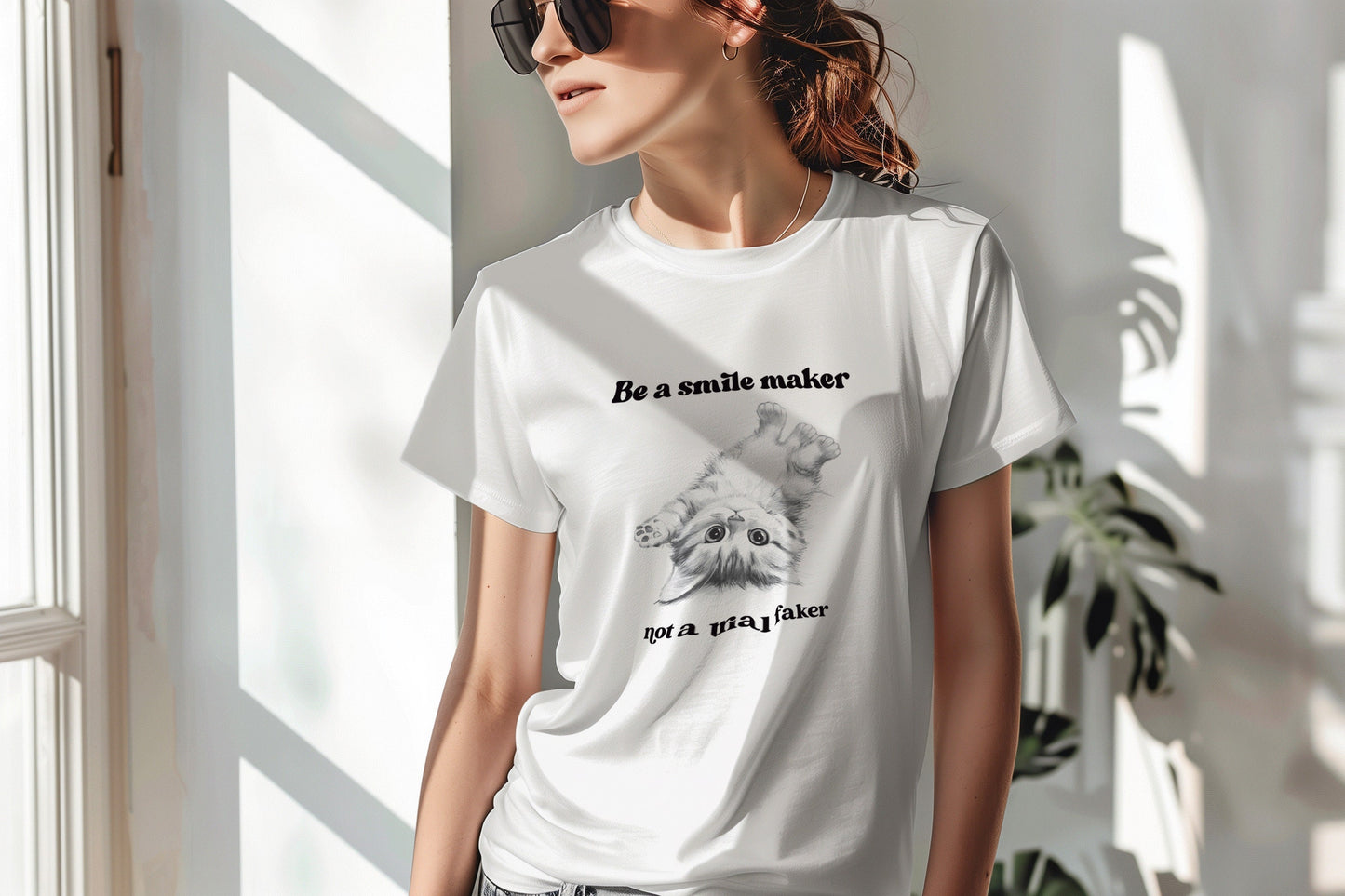Be A Smile Maker Cat T-Shirt