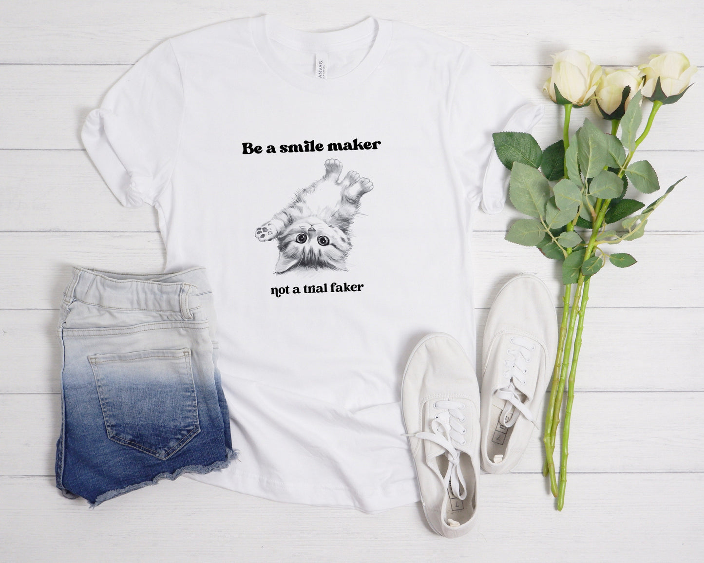 Be A Smile Maker Cat T-Shirt
