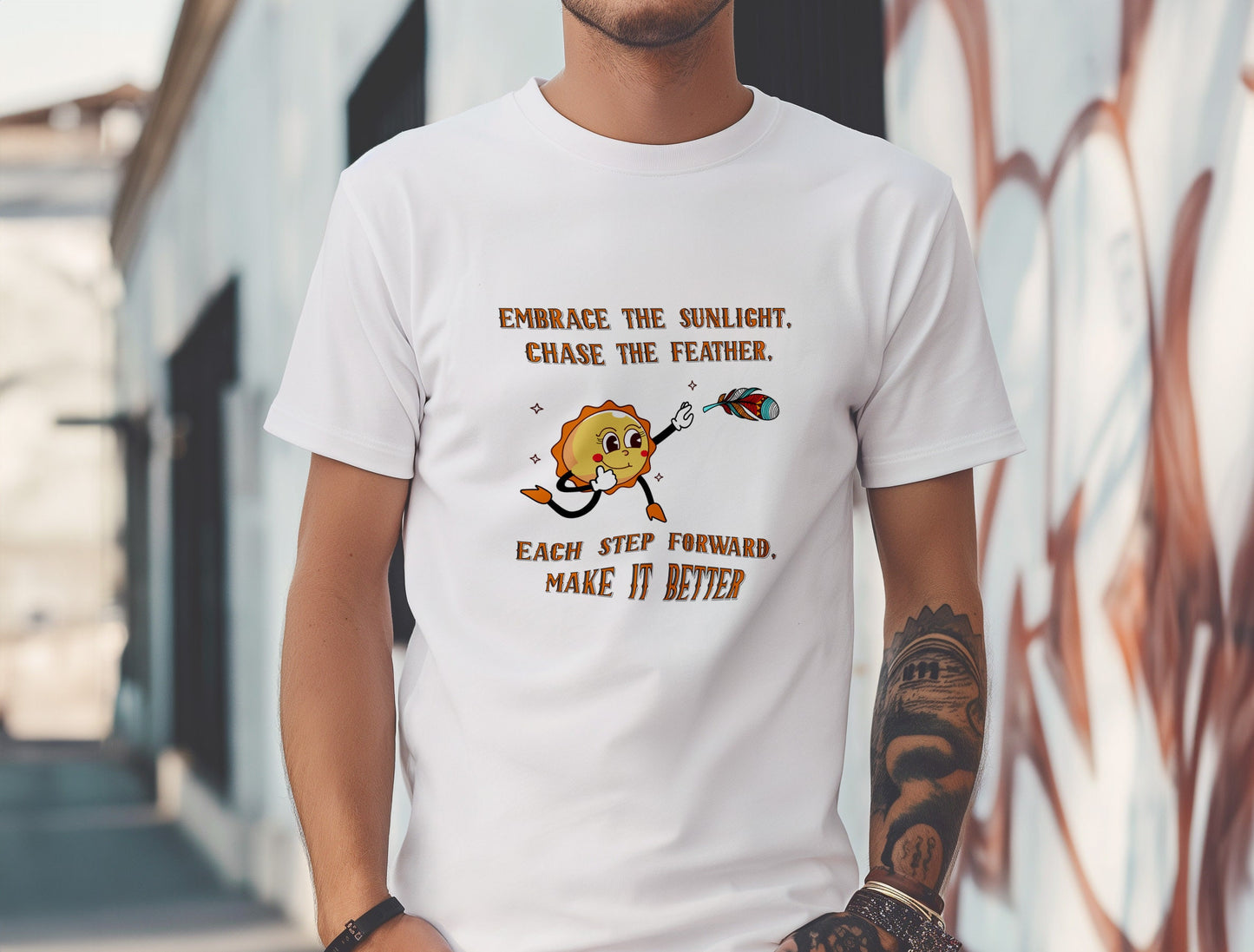 Embrace The Sunlight, Chase The Feather T-Shirt