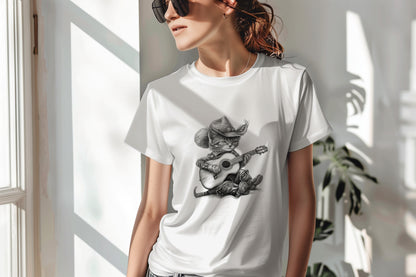 Cowboy Cat Playing Guitar T-Shirt