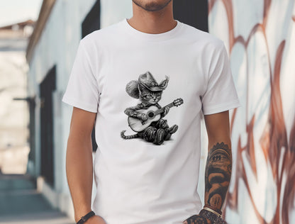 Cowboy Cat Playing Guitar T-Shirt
