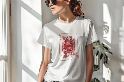 Queen Of Hearts Red Girly Card T-Shirt