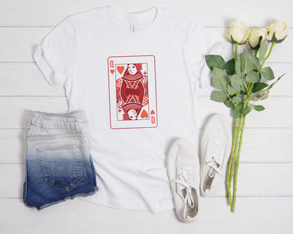Queen Of Hearts Red Girly Card T-Shirt