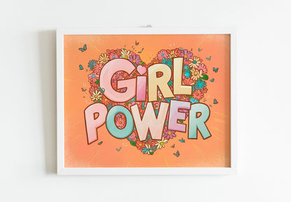 Girl Power Woman Empowerment, Feminism, Woman Encouragement, Encouragement Art Print