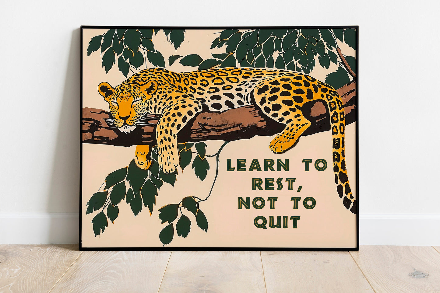 Learn To Rest Not To Quit Motivational Art Print, Mental Motivation, Positivity