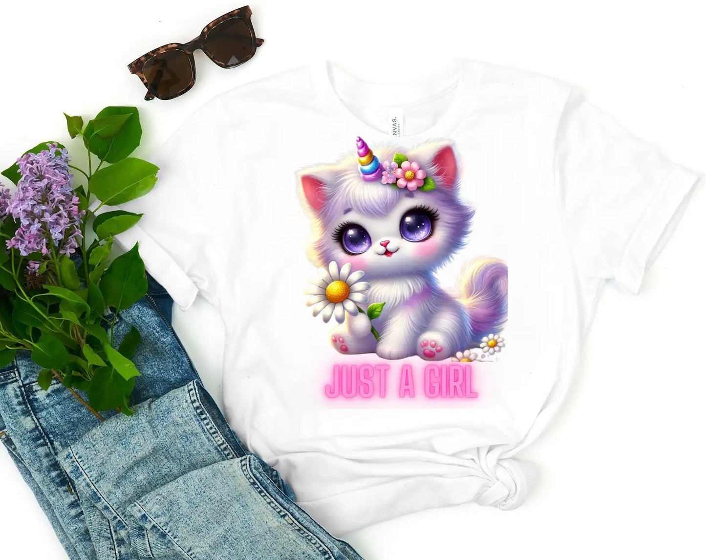 Soft girl t-shirt, Soft girl era, Kitten shirt, Kitty unicorn shirt, Kawaii Cat, Gift for her, Girly shirt, Meme Shirt,