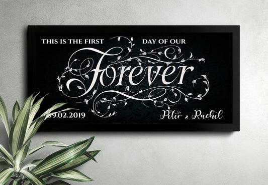 Always and Forever Sign Rustic Master Bedroom Decor Above Bed Wall Decor Newlywed Gift Bedroom Wall Art Anniversary Gift for Her