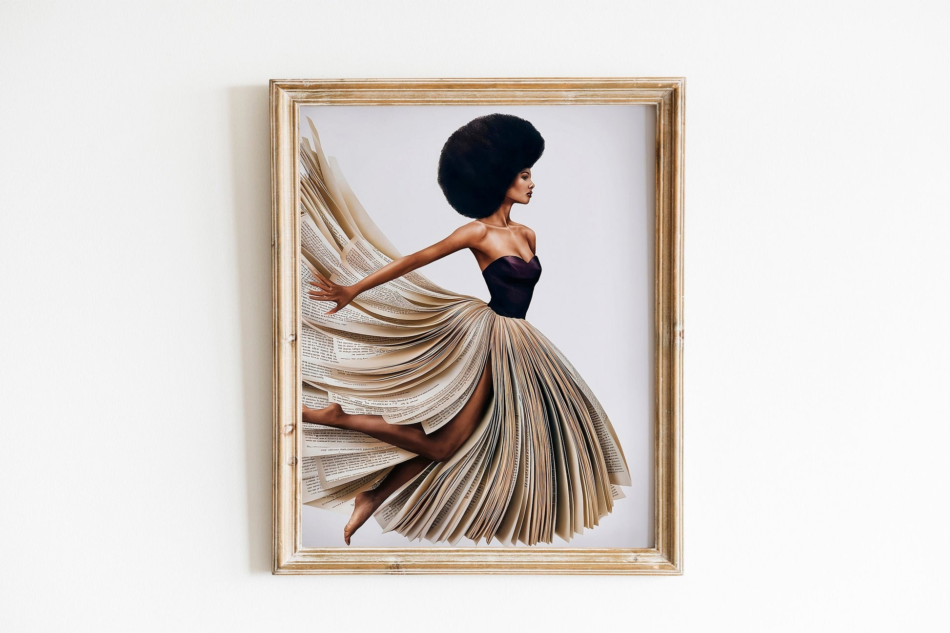 Starting a New Chapter Original Digital Download Black Woman Portrait AI Art Printable Wall Art Modern Wall Decor Home Decoration