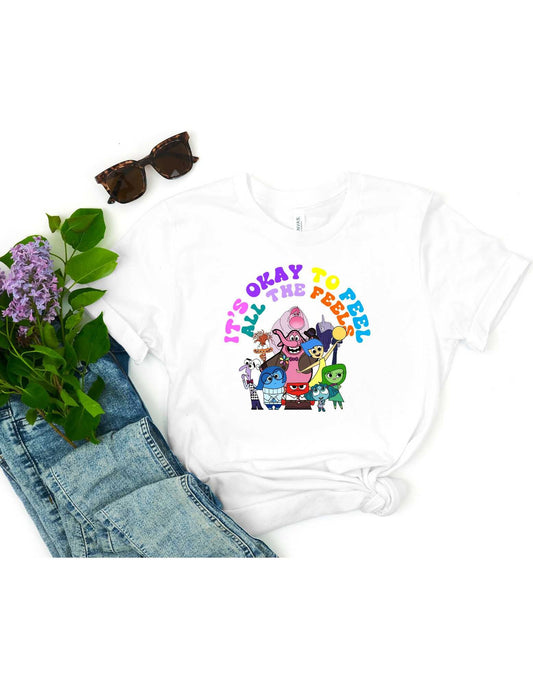 Inside Out It's Okay To Feel All The Feels Shirt - Disney Every Day Is Full Of Emotions - Speech Therapy - Mental Health shirt -