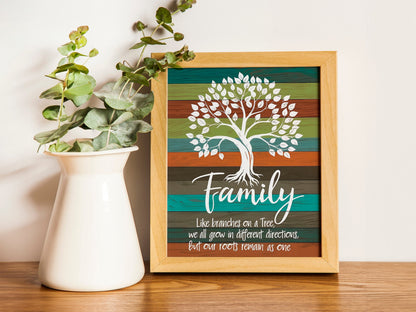 Family Like Branches On A Tree Sign Family Wall Decor Wedding Gift Anniversary Sign Farmhouse Sign for Home Decoration
