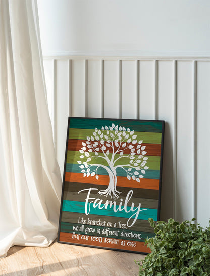 Family Like Branches On A Tree Sign Family Wall Decor Wedding Gift Anniversary Sign Farmhouse Sign for Home Decoration