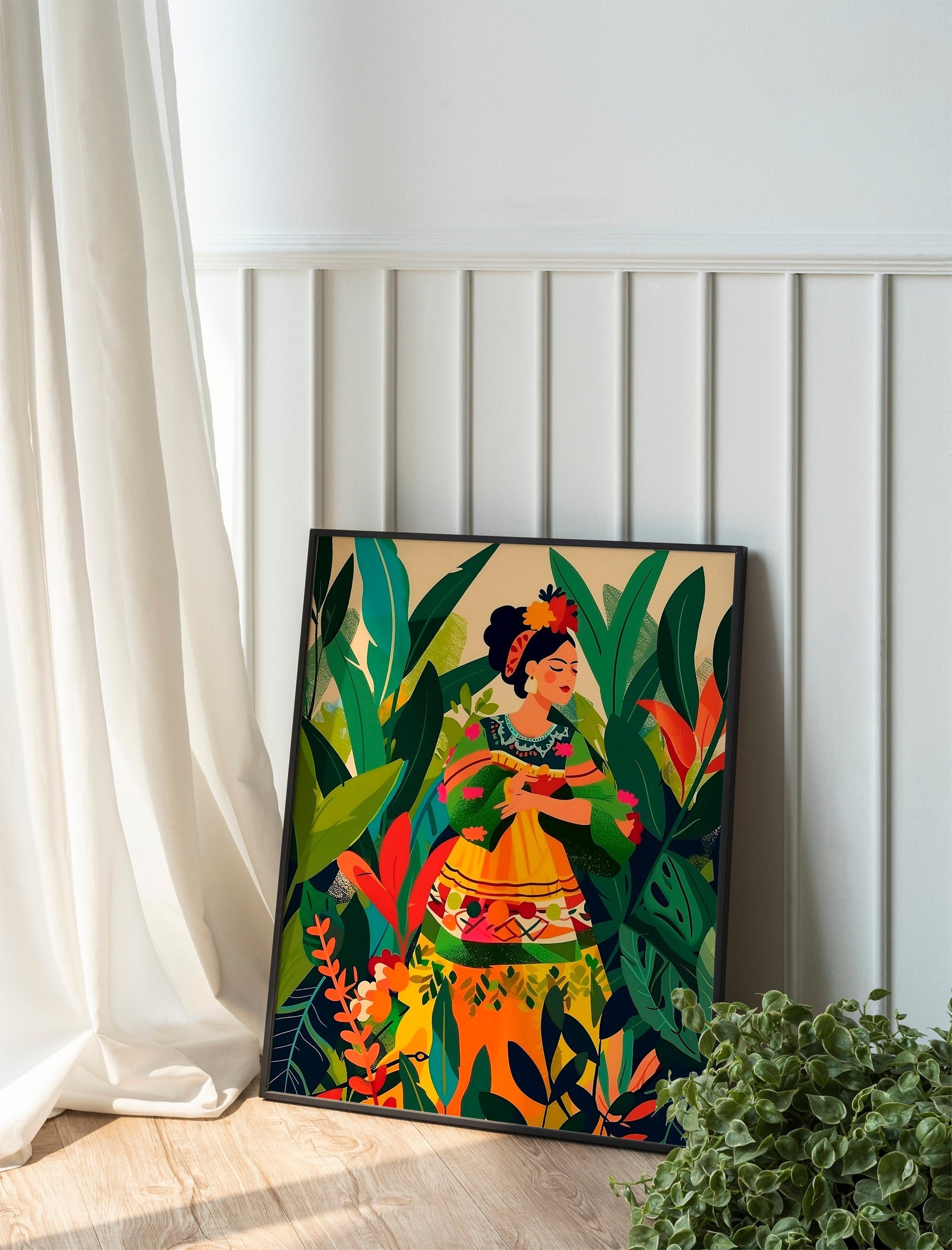 Eclectic Maximalist Latina Art Print Latinx Artwork Naive Poster Latin Art Printable Unframed Wall Art
