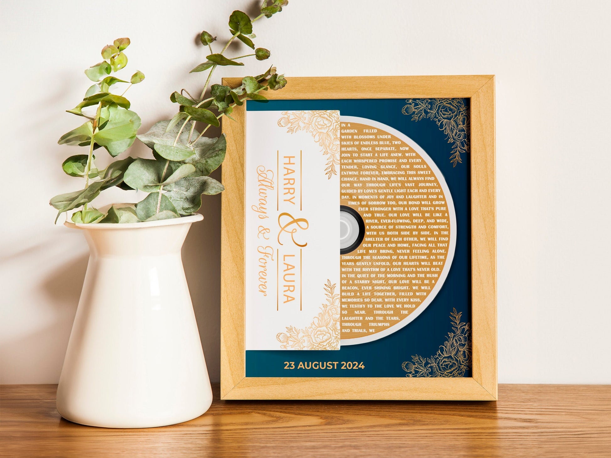 Vinyl Record Custom Song Lyrics Wedding Anniversary Gift First Dance Photo Print Personalized Music Wall Art Husband Wife Couple Gifts