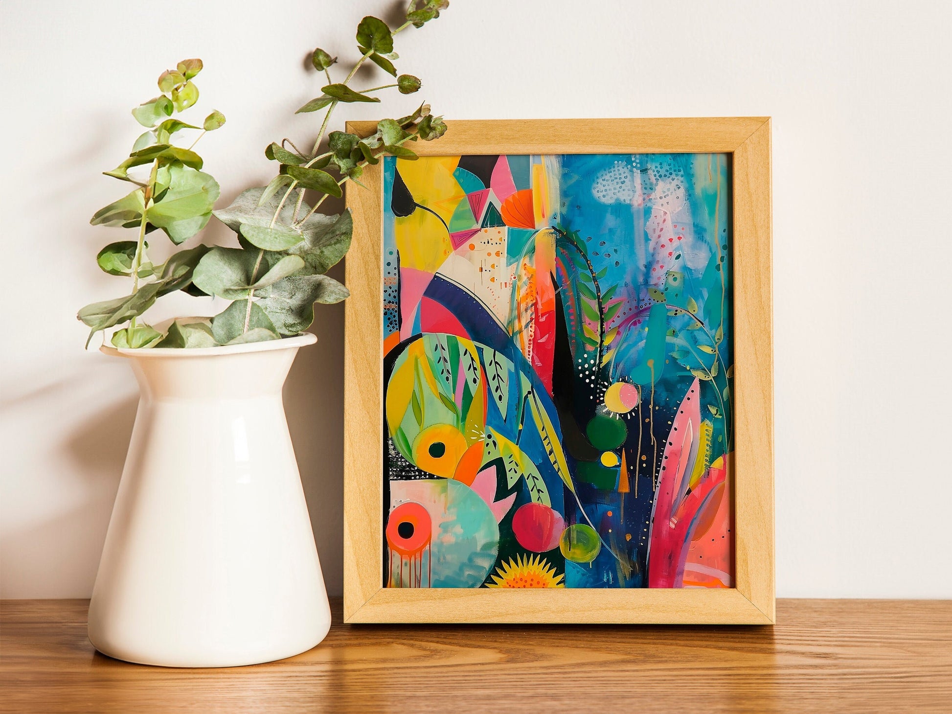 Eclectic Maximalist Wall Art Printable Abstract Digital Colourful Trendy Wall Art Modern Home Decoration