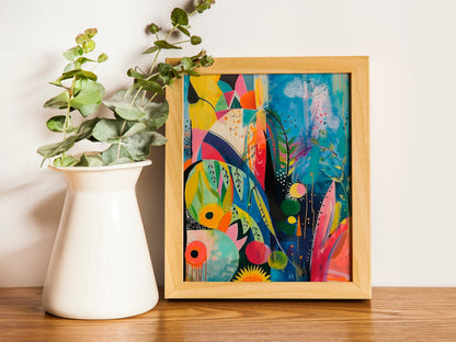 Eclectic Maximalist Wall Art Printable Abstract Digital Colourful Trendy Wall Art Modern Home Decoration