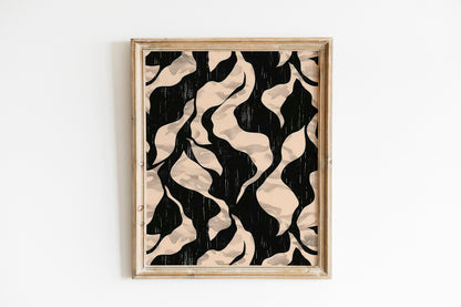 Neutral Floral Pattern Botanical Abstract Wall Art Downloadable Print Digital Fine Art Gallery Wall Decor