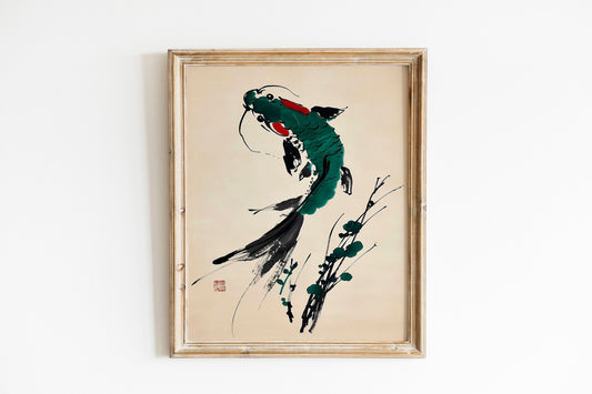 Set of 2 Japanese Catfish Prints Minimalist Japanese Art Wall Art Japanese Fish Vintage Ukiyo Art for Home Decor