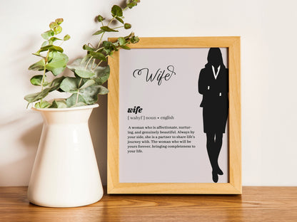 Husband and Wife Wall Art Set of 2 Newlyweds Printable Gift Wedding Poster Definition of Marriage Typography Home Decor