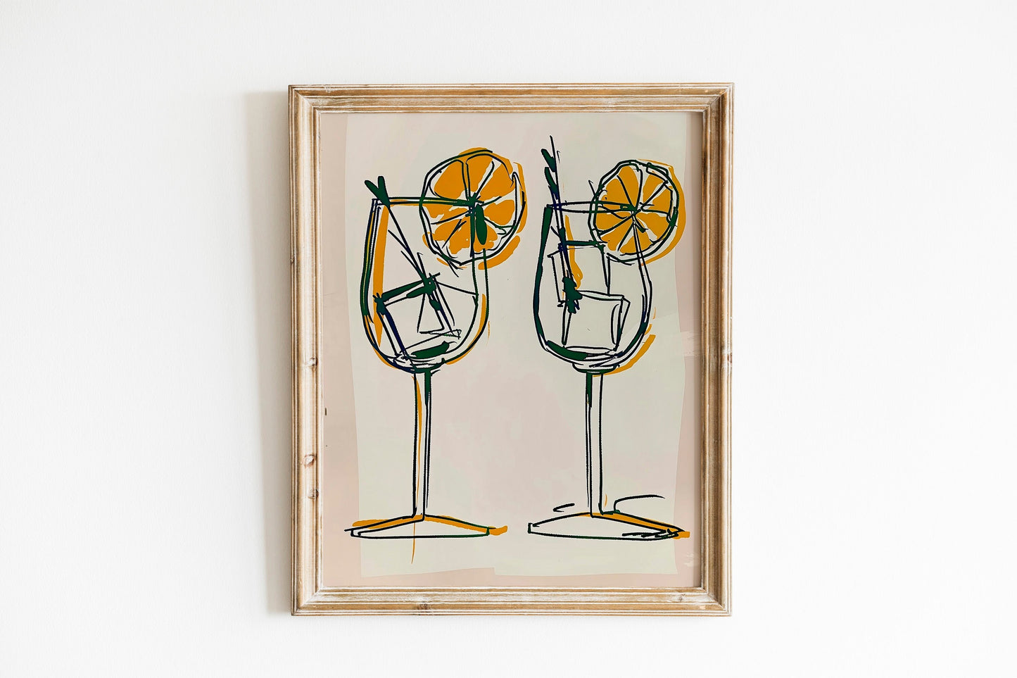 Drink Glasses Print Colorful Wine Retro Wall Art Kitchen Wall Prints Aesthetic Decor Gallery Wall Home Inspiration