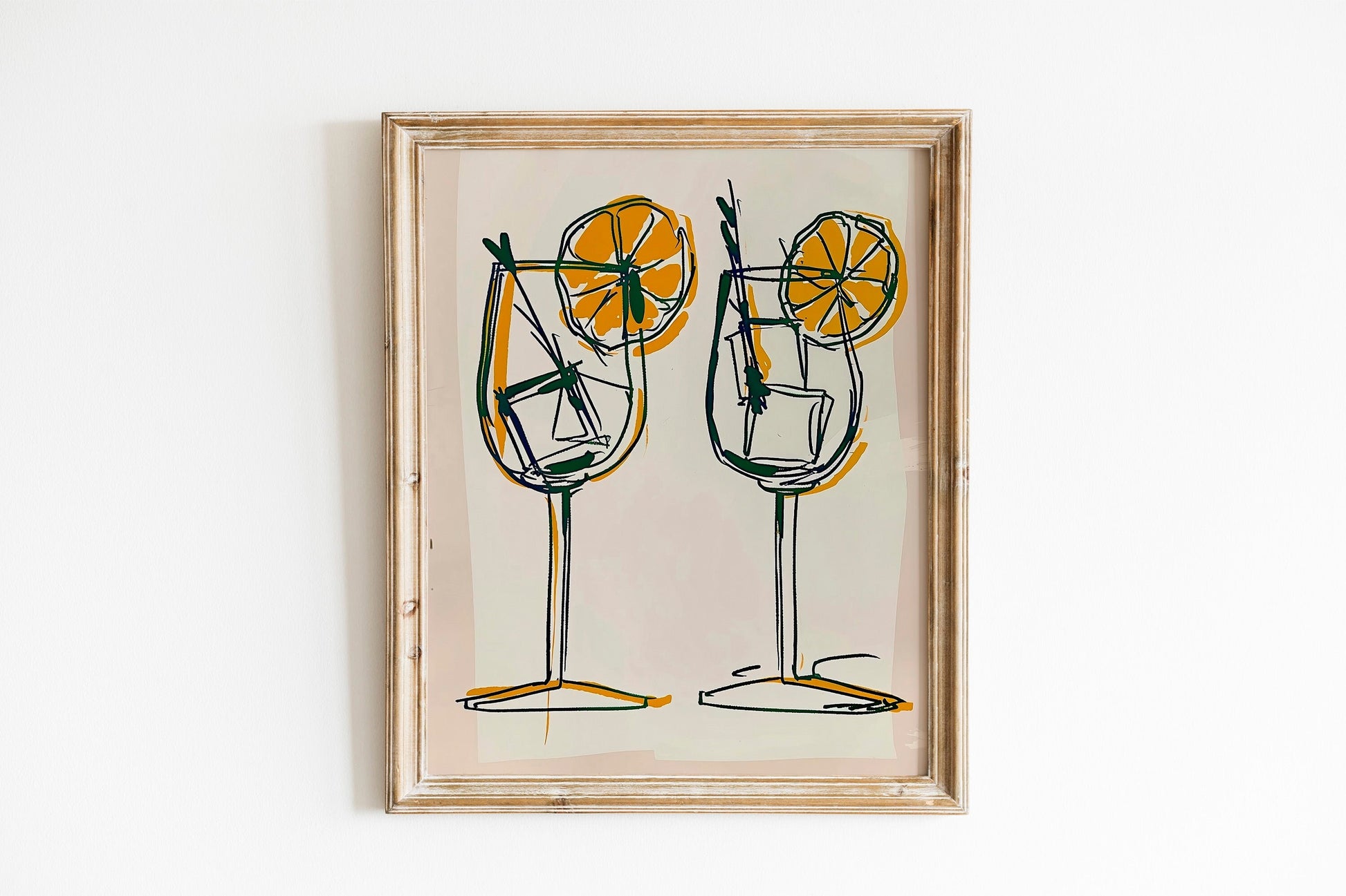 Drink Glasses Print Colorful Wine Retro Wall Art Kitchen Wall Prints Aesthetic Decor Gallery Wall Home Inspiration