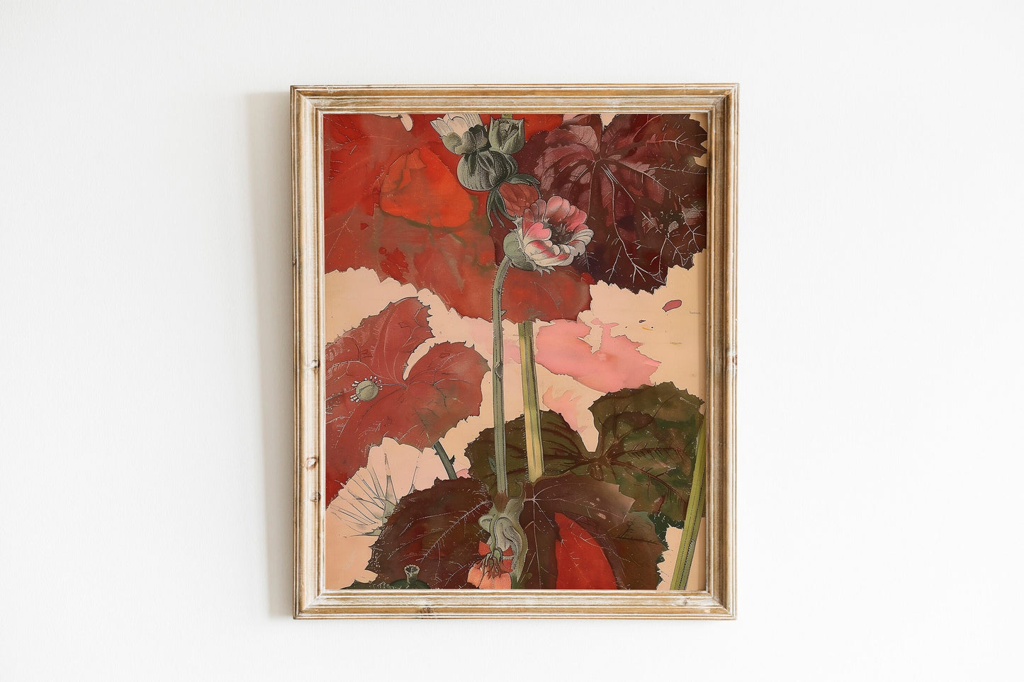 Antique Victorian Botanical Wall Art Oil Painting Abstract Floral Bouquet Printable Grandmillennial Aesthetic Decor