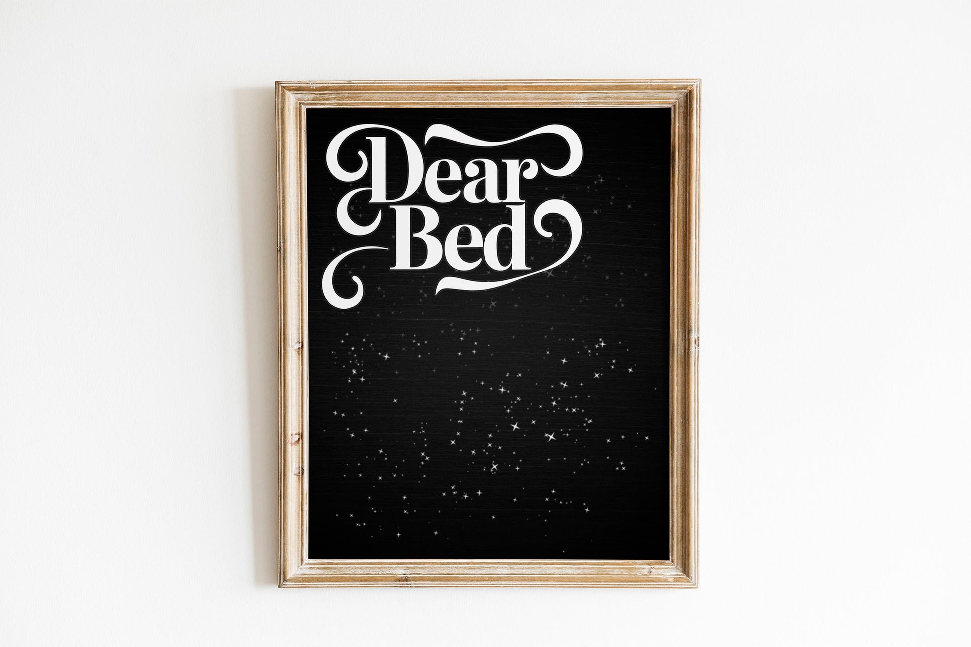 Dear Bed I Love You bedroom wall art print set