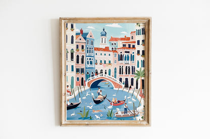Venice Art Print Italy City Wall Art Venice Waterways Travel Print Travel Poster Travel Gift Housewarming Gift Paris Decoration