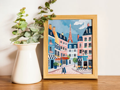 Paris Art Print France Print City Wall Art Paris Gift Eiffel Tower Travel Print Travel Poster Travel Gift Housewarming Gift Decoration