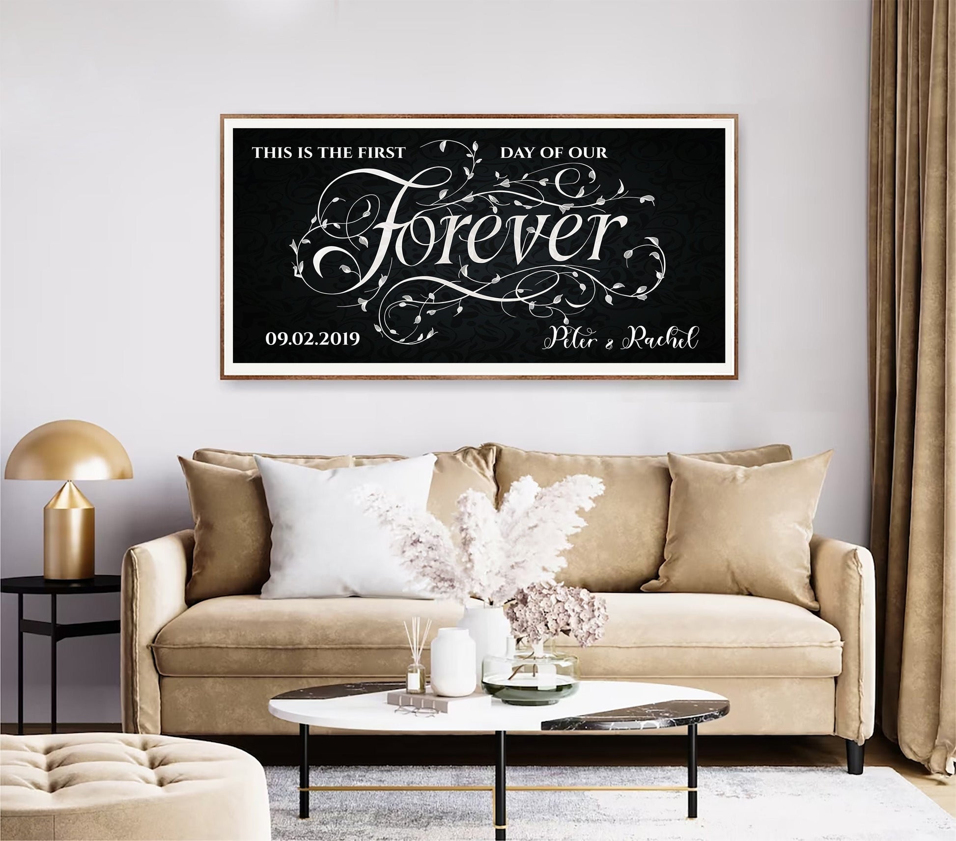 Always and Forever Sign Rustic Master Bedroom Decor Above Bed Wall Decor Newlywed Gift Bedroom Wall Art Anniversary Gift for Her