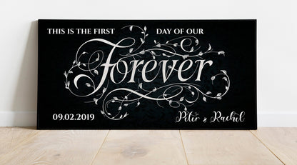 Always and Forever Sign Rustic Master Bedroom Decor Above Bed Wall Decor Newlywed Gift Bedroom Wall Art Anniversary Gift for Her