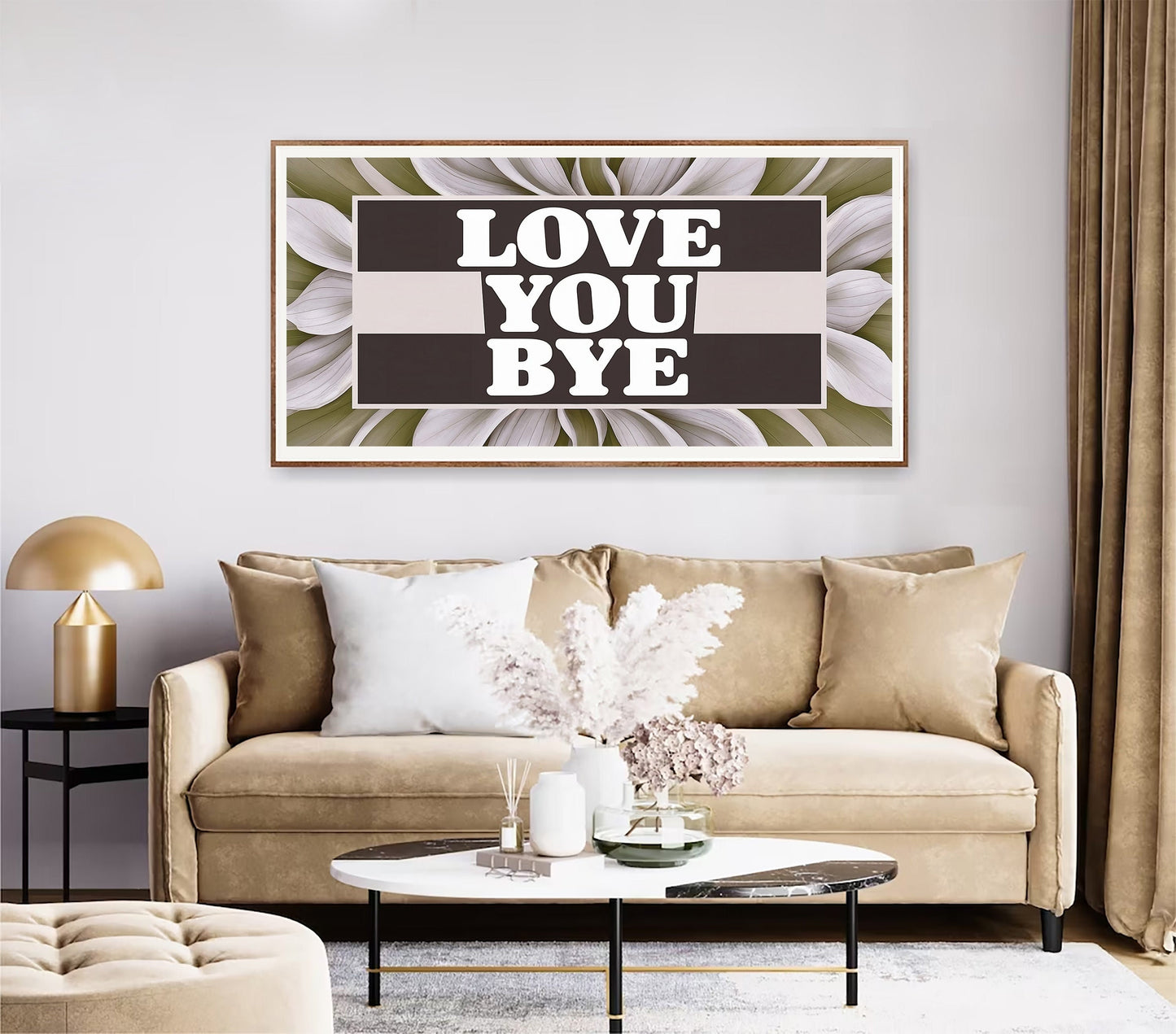 Love You Bye Sign for Hallway Slogan Prints Hallway Wall Art Framed Hallway Prints Hallway Decoration Love You Bye Wall Art