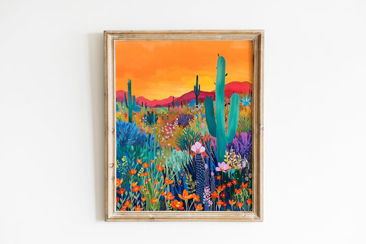 Western Art Print Vintage Retro Wall Art Botanical Prints Midcentury Modern Wall Art Sunset Art Matisse Van Gogh Texas Wall Art Decor