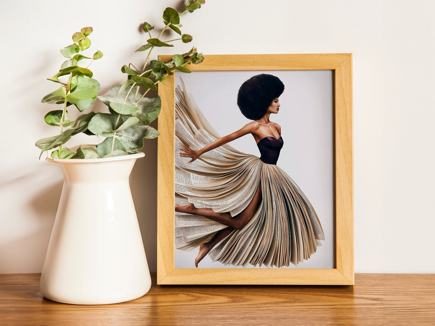 Starting a New Chapter Original Digital Download Black Woman Portrait AI Art Printable Wall Art Modern Wall Decor Home Decoration
