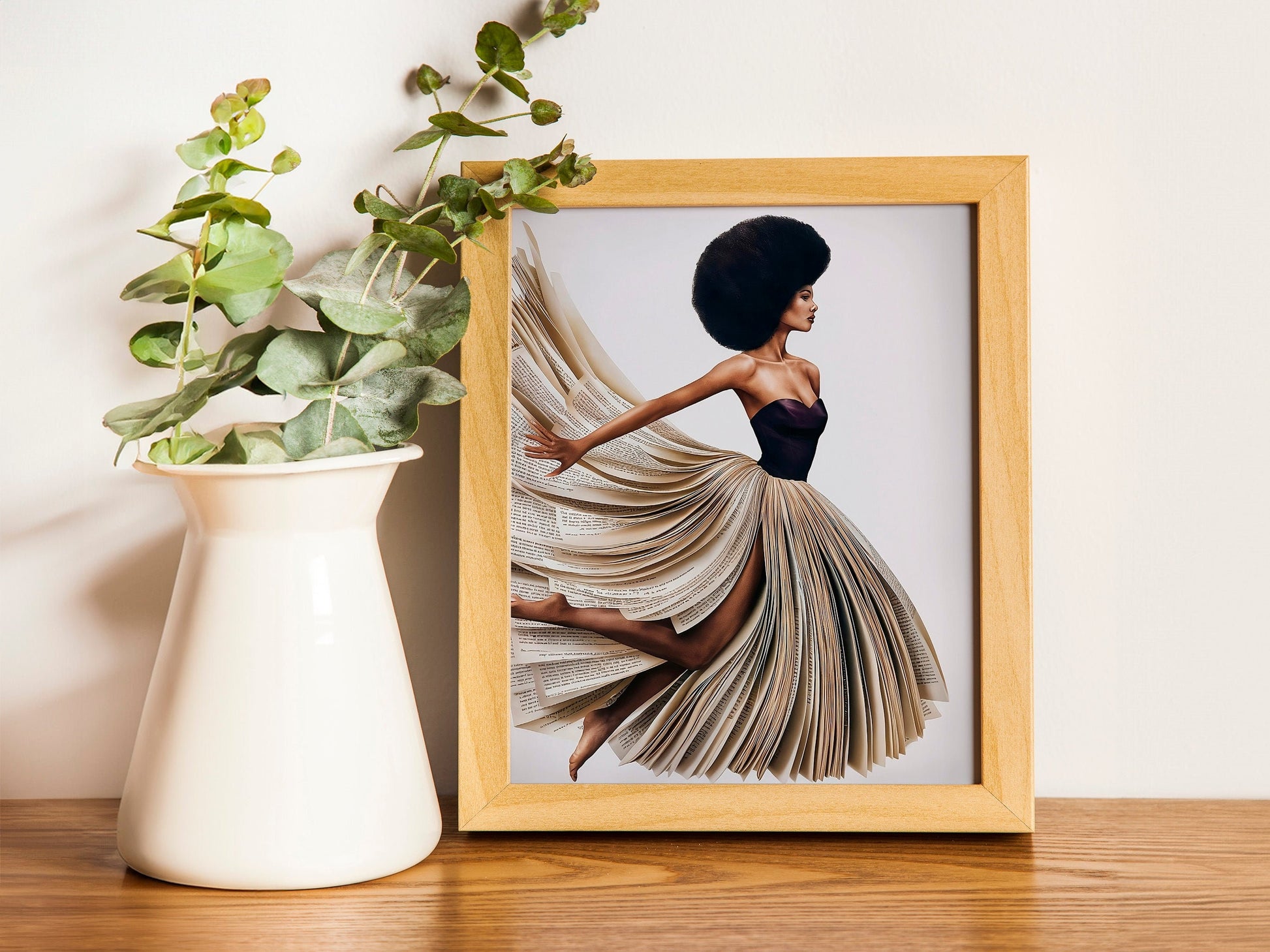 Starting a New Chapter Original Digital Download Black Woman Portrait AI Art Printable Wall Art Modern Wall Decor Home Decoration