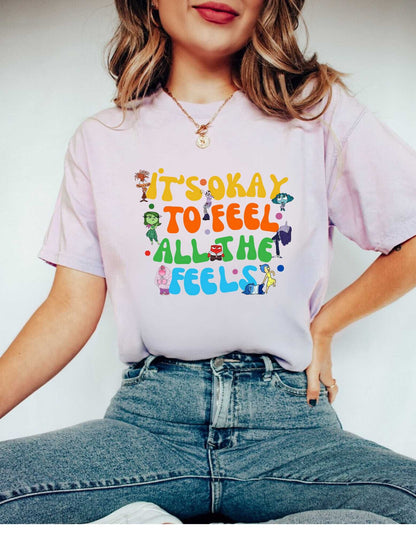 Disney Inside Out It's Okay To Feel All The Feels Shirt - Disney Every Day Is Full Of Emotions - Mental Health shirt